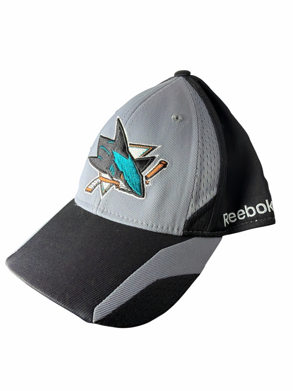 San Jose Sharks NHL Reebok fitted hat size S/M vintage